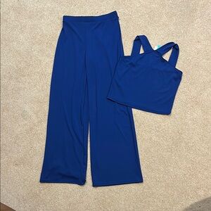 Blue Pants & Jumpsuit Set